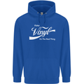 Enjoy Vinyl DJ DJing Decks Turntable Funny Childrens Kids Hoodie Royal Blue