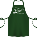 Enjoy Vinyl DJ DJing Decks Turntable Funny Cotton Apron 100% Organic Forest Green