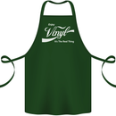 Enjoy Vinyl DJ DJing Decks Turntable Funny Cotton Apron 100% Organic Forest Green