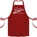 Enjoy Vinyl DJ DJing Decks Turntable Funny Cotton Apron 100% Organic Maroon