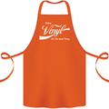 Enjoy Vinyl DJ DJing Decks Turntable Funny Cotton Apron 100% Organic Orange