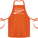 Enjoy Vinyl DJ DJing Decks Turntable Funny Cotton Apron 100% Organic Orange