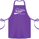 Enjoy Vinyl DJ DJing Decks Turntable Funny Cotton Apron 100% Organic Purple