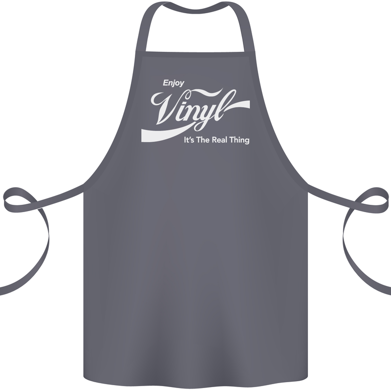 Enjoy Vinyl DJ DJing Decks Turntable Funny Cotton Apron 100% Organic Steel
