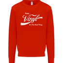 Enjoy Vinyl DJ DJing Decks Turntable Funny Kids Sweatshirt Jumper Bright Red