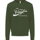 Enjoy Vinyl DJ DJing Decks Turntable Funny Kids Sweatshirt Jumper Forest Green