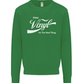 Enjoy Vinyl DJ DJing Decks Turntable Funny Kids Sweatshirt Jumper Irish Green