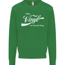 Enjoy Vinyl DJ DJing Decks Turntable Funny Kids Sweatshirt Jumper Irish Green