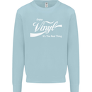 Enjoy Vinyl DJ DJing Decks Turntable Funny Kids Sweatshirt Jumper Light Blue