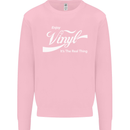 Enjoy Vinyl DJ DJing Decks Turntable Funny Kids Sweatshirt Jumper Light Pink