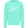 Enjoy Vinyl DJ DJing Decks Turntable Funny Kids Sweatshirt Jumper Peppermint