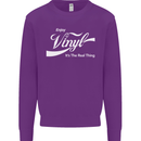 Enjoy Vinyl DJ DJing Decks Turntable Funny Kids Sweatshirt Jumper Purple