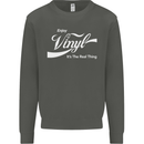 Enjoy Vinyl DJ DJing Decks Turntable Funny Kids Sweatshirt Jumper Storm Grey