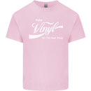 Enjoy Vinyl DJ DJing Decks Turntable Funny Kids T-Shirt Childrens Light Pink