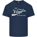 Enjoy Vinyl DJ DJing Decks Turntable Funny Kids T-Shirt Childrens Navy Blue