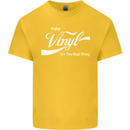 Enjoy Vinyl DJ DJing Decks Turntable Funny Kids T-Shirt Childrens Yellow