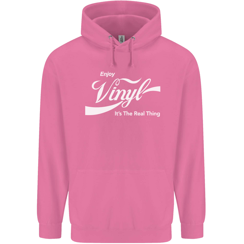 Enjoy Vinyl DJ DJing Decks Turntable Funny Mens 80% Cotton Hoodie Azelea