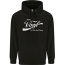 Enjoy Vinyl DJ DJing Decks Turntable Funny Mens 80% Cotton Hoodie Black