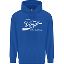Enjoy Vinyl DJ DJing Decks Turntable Funny Mens 80% Cotton Hoodie Royal Blue