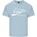 Enjoy Vinyl DJ DJing Decks Turntable Funny Mens Cotton T-Shirt Tee Top Light Blue