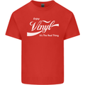 Enjoy Vinyl DJ DJing Decks Turntable Funny Mens Cotton T-Shirt Tee Top Red