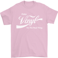 Enjoy Vinyl DJ DJing Decks Turntable Funny Mens T-Shirt Cotton Gildan Light Pink