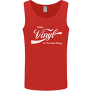 Enjoy Vinyl DJ DJing Decks Turntable Funny Mens Vest Tank Top Red