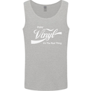 Enjoy Vinyl DJ DJing Decks Turntable Funny Mens Vest Tank Top Sports Grey