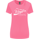 Enjoy Vinyl DJ DJing Decks Turntable Funny Womens Wider Cut T-Shirt Azalea