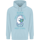 Environment Burn the Patriachy Not Coal Childrens Kids Hoodie Light Blue