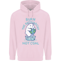 Environment Burn the Patriachy Not Coal Childrens Kids Hoodie Light Pink