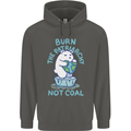 Environment Burn the Patriachy Not Coal Childrens Kids Hoodie Storm Grey