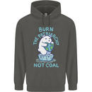 Environment Burn the Patriachy Not Coal Childrens Kids Hoodie Storm Grey