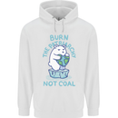 Environment Burn the Patriachy Not Coal Childrens Kids Hoodie White