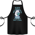 Environment Burn the Patriachy Not Coal Cotton Apron 100% Organic Black