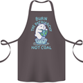 Environment Burn the Patriachy Not Coal Cotton Apron 100% Organic Dark Grey