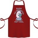 Environment Burn the Patriachy Not Coal Cotton Apron 100% Organic Maroon