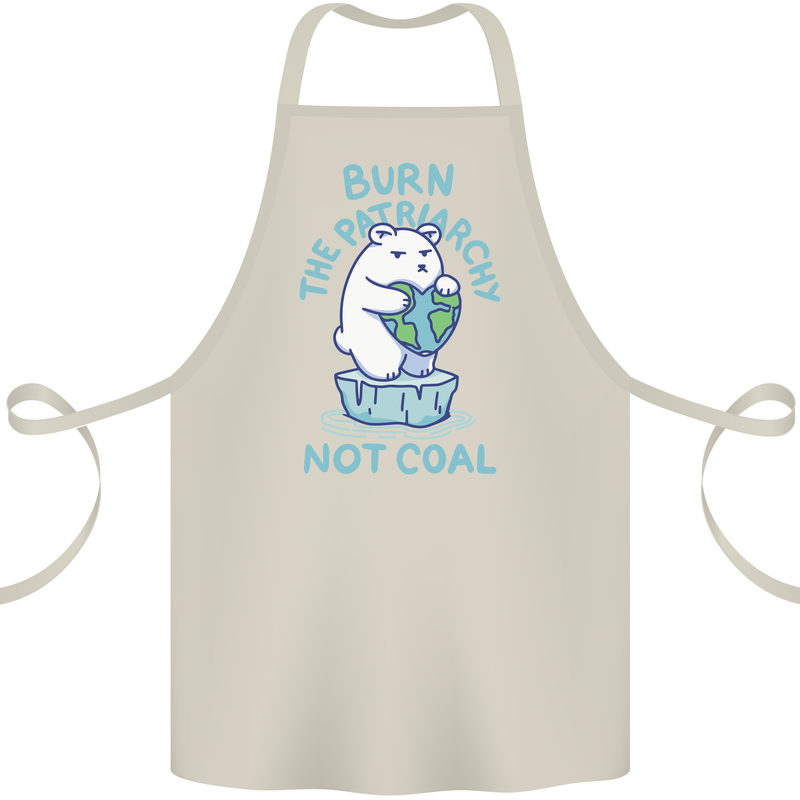 Environment Burn the Patriachy Not Coal Cotton Apron 100% Organic Natural