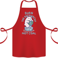 Environment Burn the Patriachy Not Coal Cotton Apron 100% Organic Red