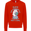 Environment Burn the Patriachy Not Coal Kids Sweatshirt Jumper Bright Red