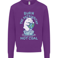 Environment Burn the Patriachy Not Coal Kids Sweatshirt Jumper Purple