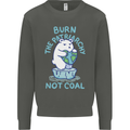 Environment Burn the Patriachy Not Coal Kids Sweatshirt Jumper Storm Grey