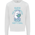 Environment Burn the Patriachy Not Coal Kids Sweatshirt Jumper White