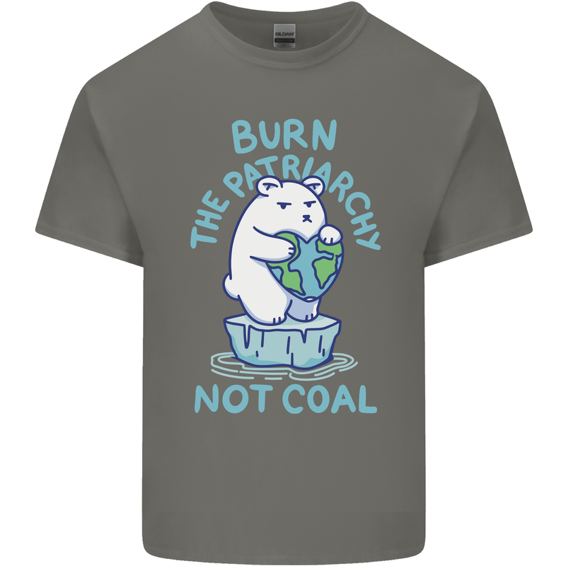 Environment Burn the Patriachy Not Coal Kids T-Shirt Childrens Charcoal