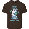 Environment Burn the Patriachy Not Coal Kids T-Shirt Childrens Chocolate