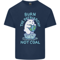 Environment Burn the Patriachy Not Coal Kids T-Shirt Childrens Navy Blue