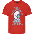 Environment Burn the Patriachy Not Coal Kids T-Shirt Childrens Red