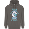 Environment Burn the Patriachy Not Coal Mens 80% Cotton Hoodie Charcoal
