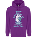 Environment Burn the Patriachy Not Coal Mens 80% Cotton Hoodie Purple