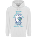 Environment Burn the Patriachy Not Coal Mens 80% Cotton Hoodie White